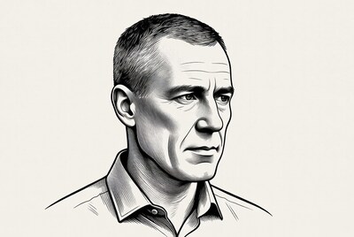 Man in shirt portrait illustration