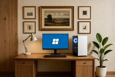 Gaming PC on Wooden Desk
