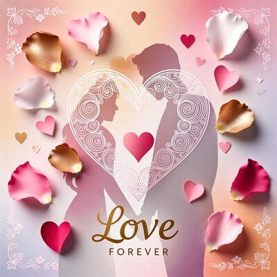 Silhouette Couple Love Forever Illustration