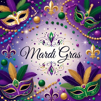 Mardi Gras Masks and Beads