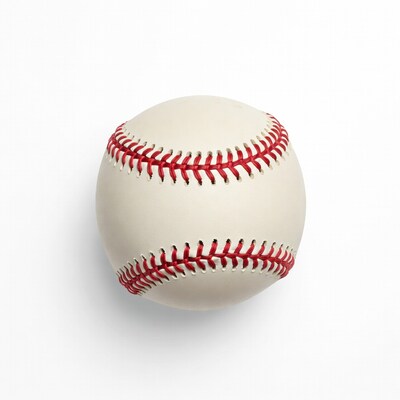Baseball on white background