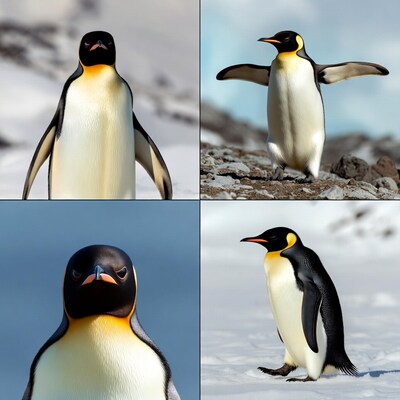 Emperor Penguins in Snow