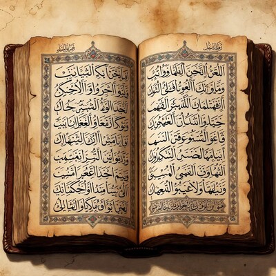 Open Quran with Arabic script