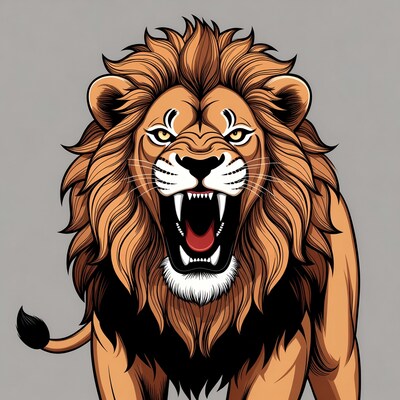 Roaring Lion Illustration