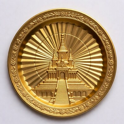 Golden Thai Temple Emblem