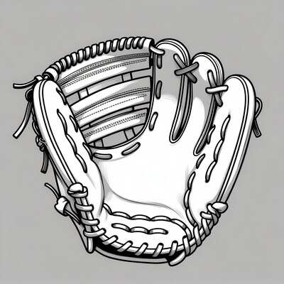 Baseball Glove Illustration