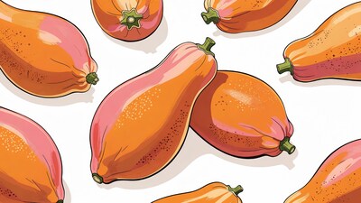 Papaya Fruits Illustration