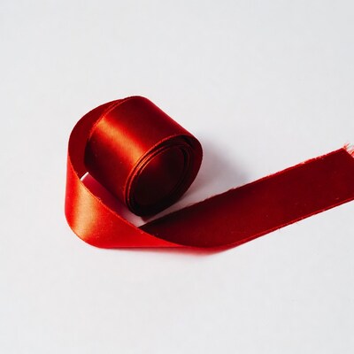 Red Satin Ribbon Roll