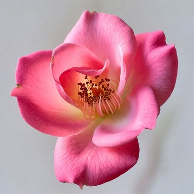 Pink Rose Flower Closeup