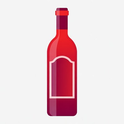 Red Wine Bottle Illustration