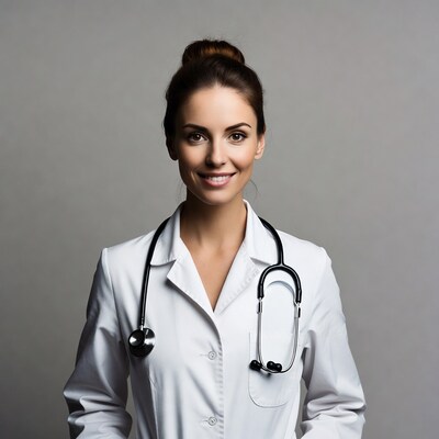 Smiling female doctor with stethoscope