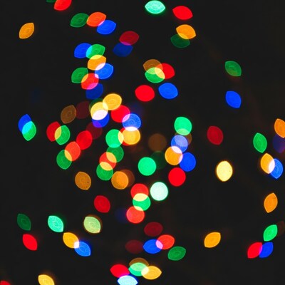 Colorful Leaf Bokeh Lights
