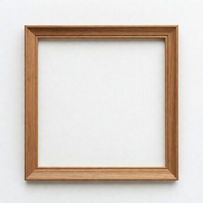 Empty Wooden Picture Frame