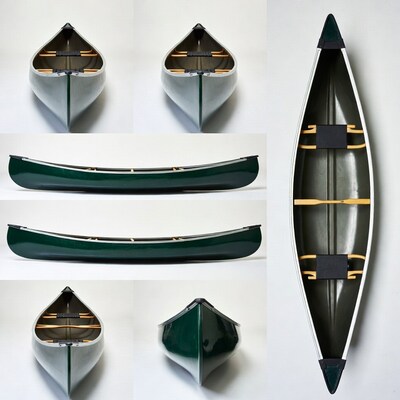 Green and Silver Canoes Multiple Views