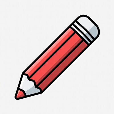 Red pencil illustration