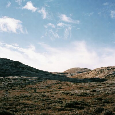 Rocky Hills Under Blue Sky