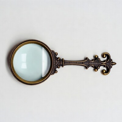 Vintage Brass Magnifying Glass