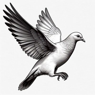 Flying Dove Illustration
