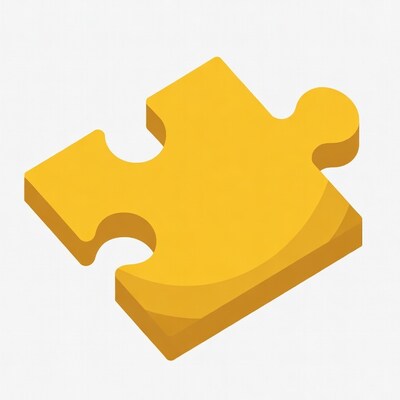 Yellow puzzle piece illustration