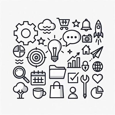 Business Icon Set Illustration