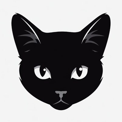Black cat illustration