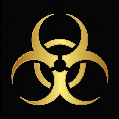 Golden Biohazard Symbol