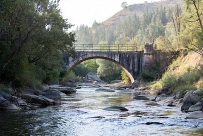 Stone Arch Bridge over River