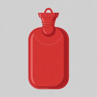 Red hot water bottle illustration