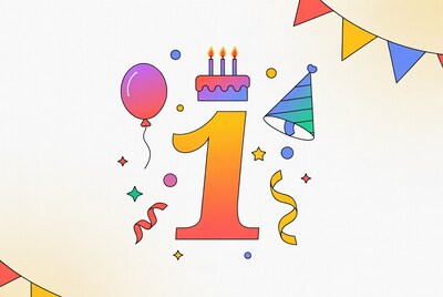 1st Birthday Clipart Illustration