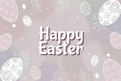 Happy Easter with Easter Eggs