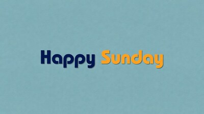 Happy Sunday text graphic