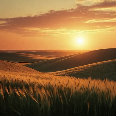 Wheat Fields at Sunset