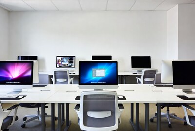 Modern Computer Lab with Apple iMacs