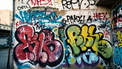 Colorful Graffiti on Urban Wall