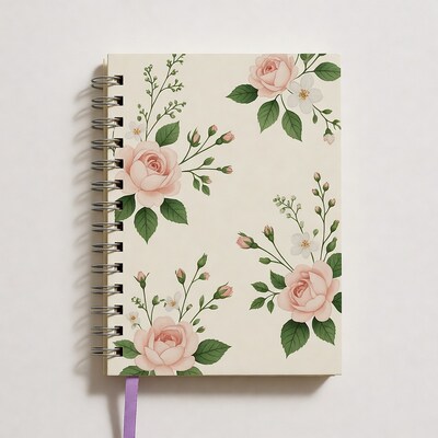 Pink Rose Spiral Notebook