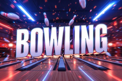 Glowing Bowling Alley Illustration