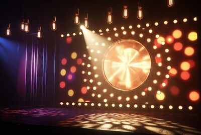 Vibrant Theater Stage with Spotlight