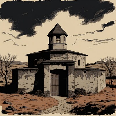 Abandoned octagonal chapel illustration