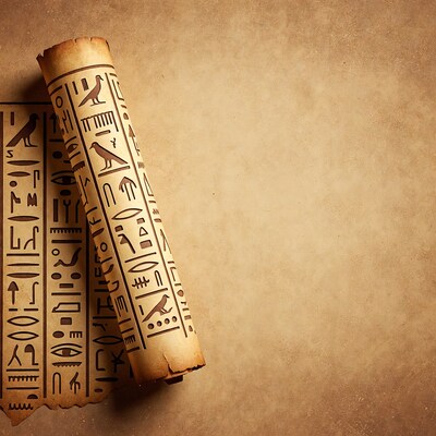 Ancient Egyptian Papyrus Scroll