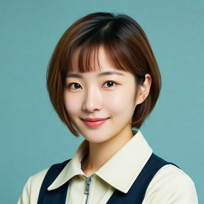 Asian woman smiling in uniform