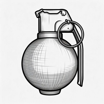 Hand-drawn Grenade Illustration