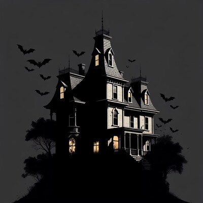 Haunted House with Bats