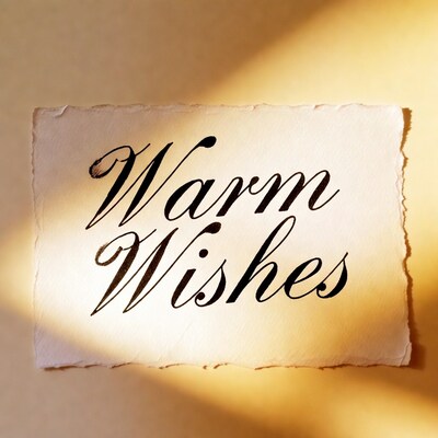 Warm Wishes on Torn Paper