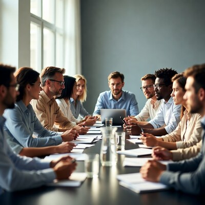 Diverse business team in meeting