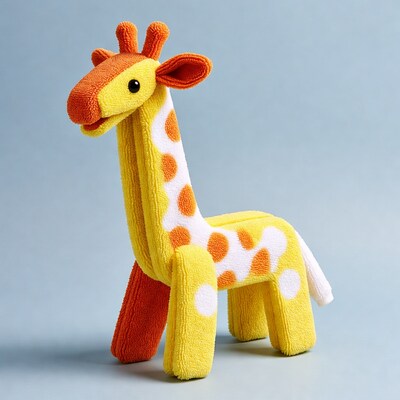 Yellow plush giraffe toy
