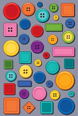 Colorful Buttons Illustration