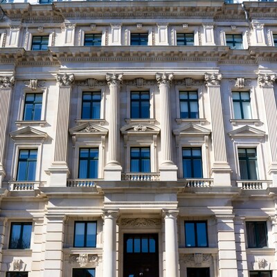 Ornate neoclassical building facade