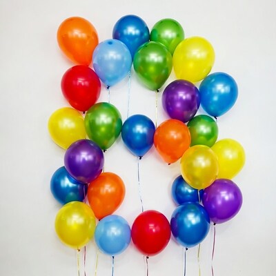 Colorful Balloons Forming Number 8