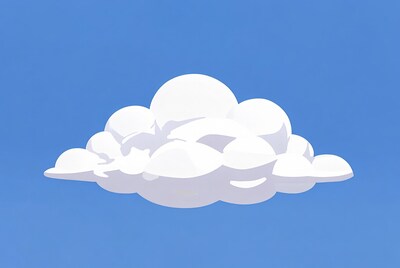 Fluffy Cloud on Blue Sky