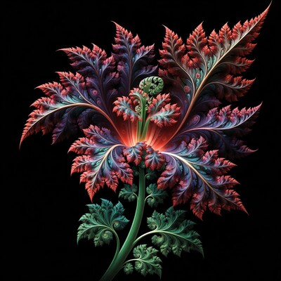 Vibrant Fractal Fern Plant